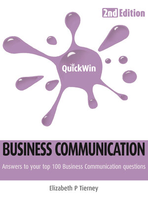cover image of Quick Win Business Communication 2e